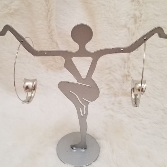 Boho Large 925 Silver Filled Earrings - Picture 2 of 6